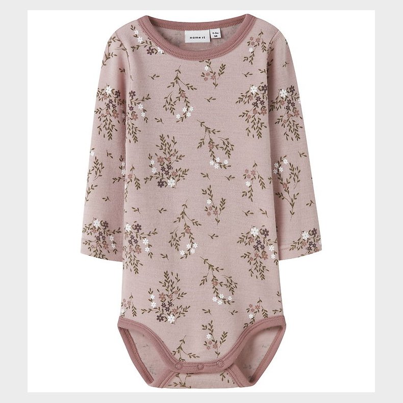 Name It Body l/ - Uld - NbfWillow - Shadow Gray/Long Flower