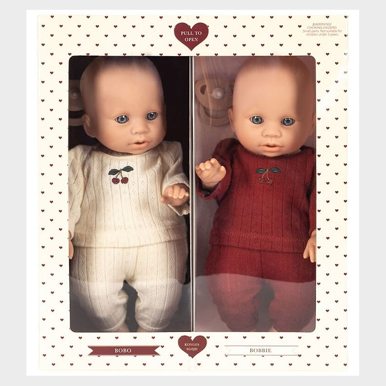 Konges Sljd Dukker - Bobo og Bobbie - 2-pak - 33 cm - Multi