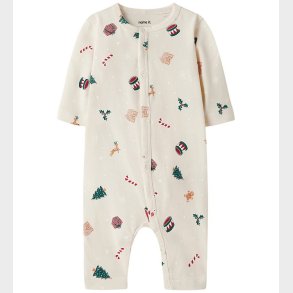 Name It Natdragt - NbnVismas - Whitecap Gray/Xmas AOP