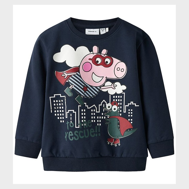 Name It Sweatshirt - NmmOlin Peppa Pig - Navy Blazer