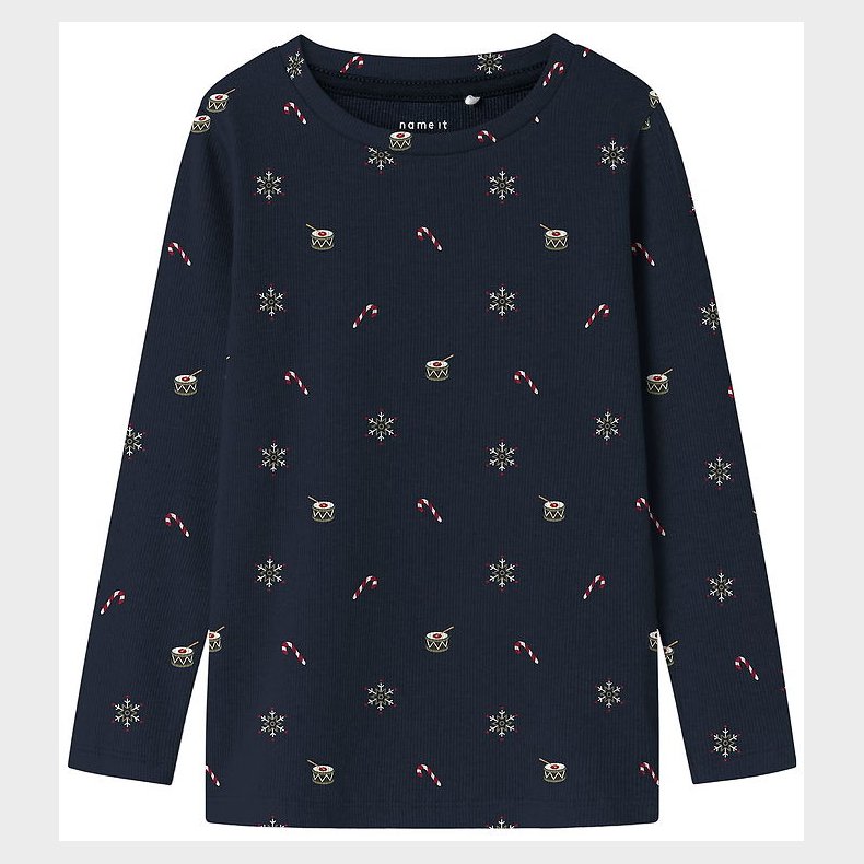 Name It Bluse - Rib - NmnRoko - Navy Blazer