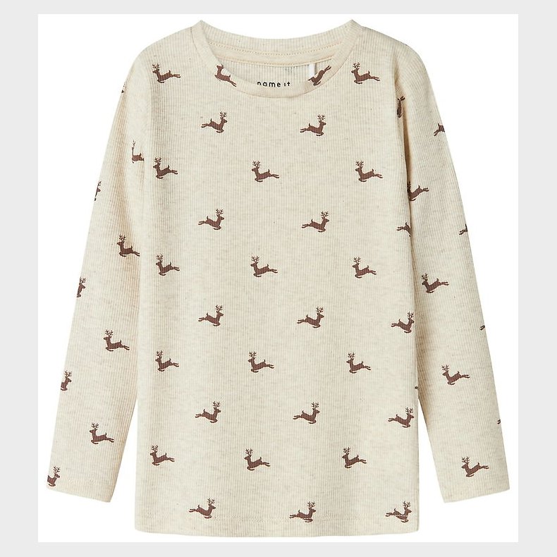 Name It Bluse - Rib - NmnRoko - Peyote Melange