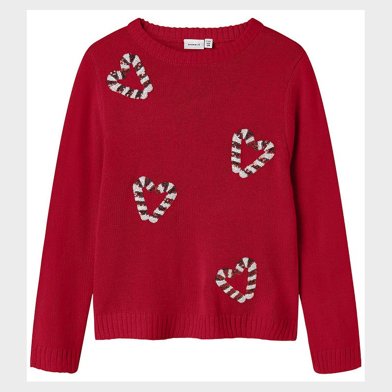 Nmae It Bluse - Strik - NkfRajul - Jester Red