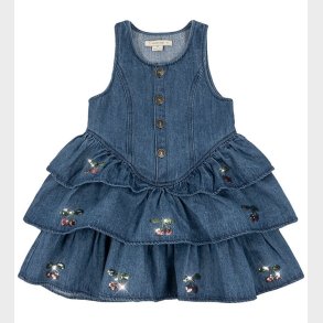 Konges Sljd Kjole - Denim - Elba - Denim Blue m. Kirsebr