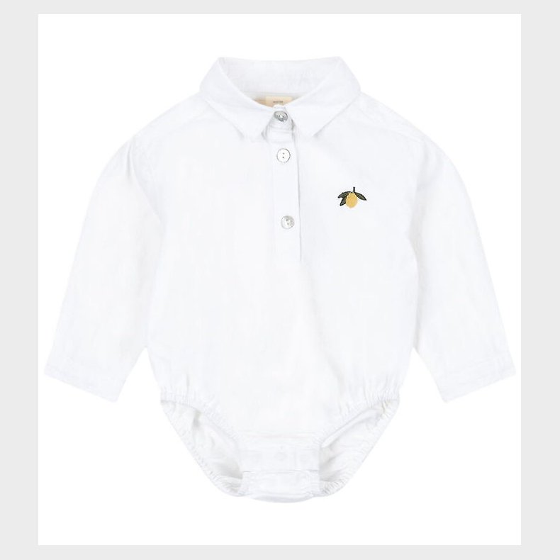 Konges Sljd Skjortebody l/ - Ray - Optic White