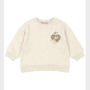 Konges Sljd Sweatshirt - Loupy Lou - Off White Melange m. Engle