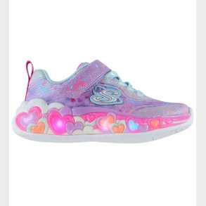 Skechers Sko m. Lys - Heart Lights - Purple
