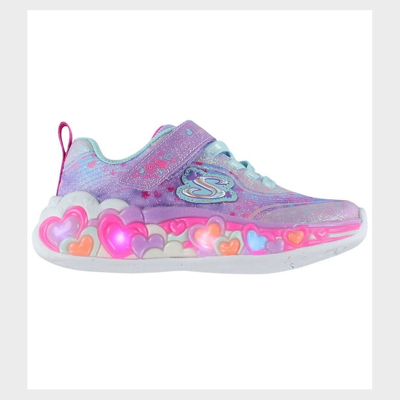Skechers Sko m. Lys - Heart Lights - Purple