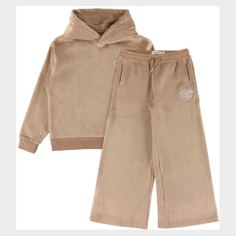 Calvin Klein St - Httetrje/Bukser - Fljlsvelour - Woodsmokeb
