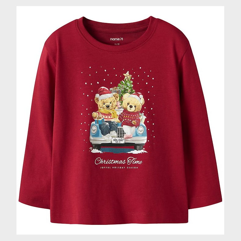 Name It Bluse - NmfVosmas - Jester Red/Xmas Bunny