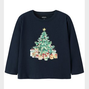 Name It Bluse - NmfVosmas - Navy Blazer/Xmas Tree Cat