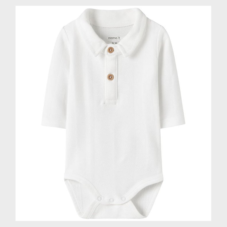 Name It Polo Body l/ - NbmRobo - Bright White