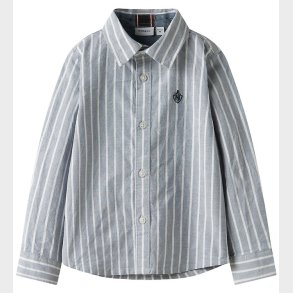 Name It Skjorte - NkmRekid - Flint Stone/Thin Stripe In Bright W