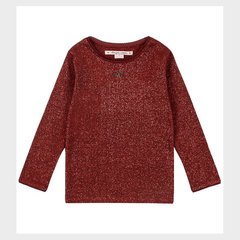 Konges Sljd Bluse - Roli - Red Dahlia m. Glimmer