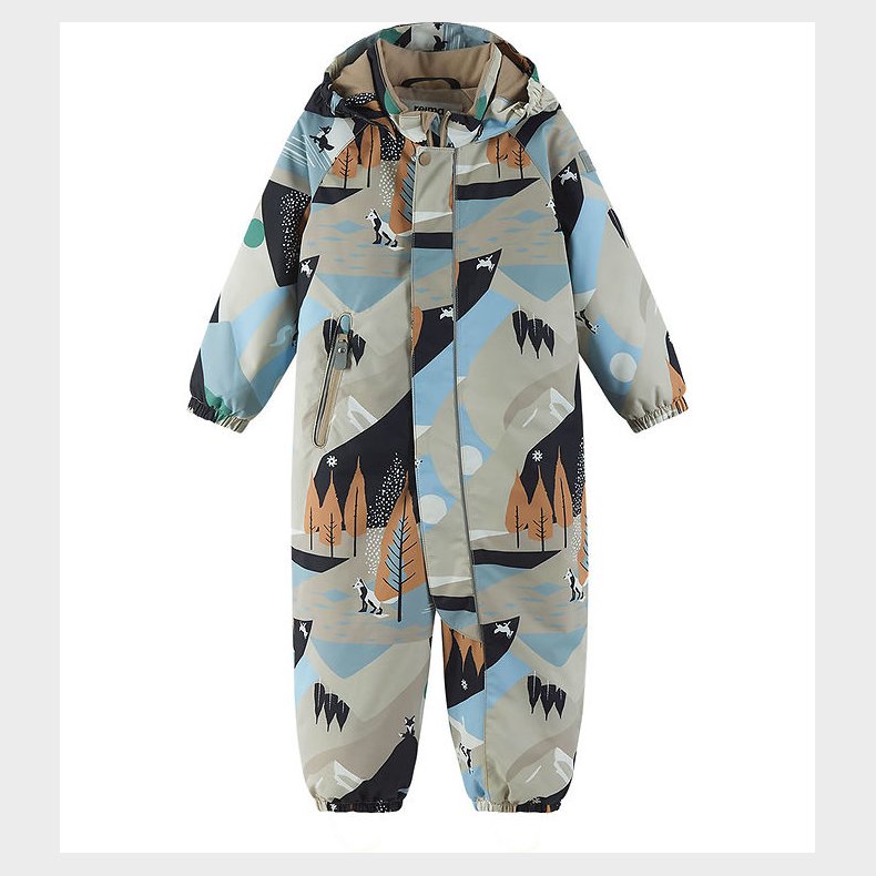 Reima Flyverdragt - Puhuri - Earthy Beige m. Print