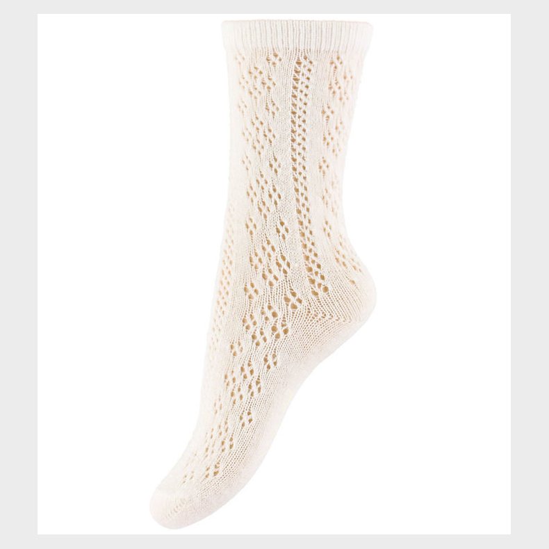 Konges Sljd Strmper - Bomuld/Uld - Off White m. Hulmnster