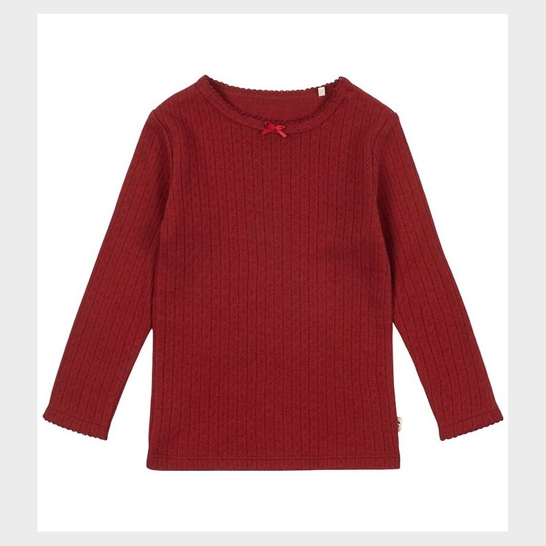 Konges Sljd Bluse - Minnie - Red Dahlia m. Hulmnster