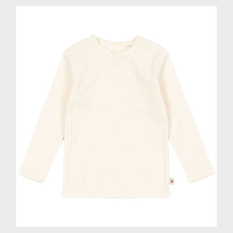 Konges Sljd Bluse - Minnie - Buttercream m. Hulmnster