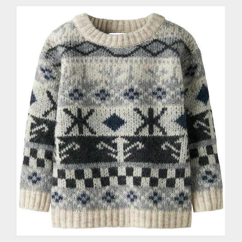 Name It Bluse - Strik - NmmOddur - Cloud Dancer