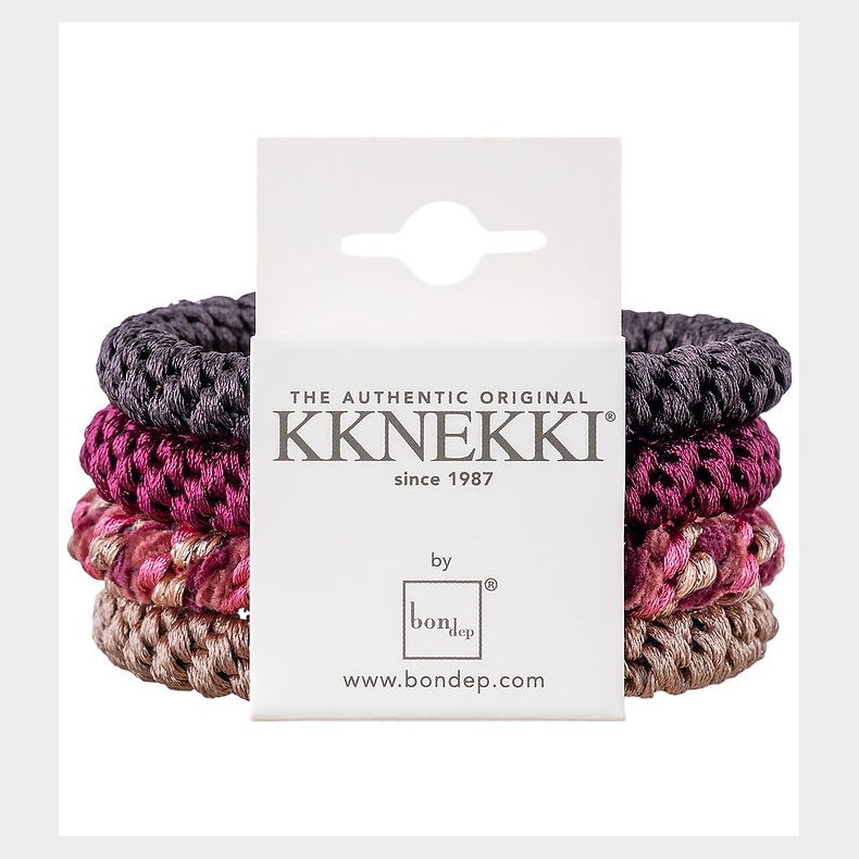 Kknekki H�relastikker - 4-pak - Brun/Beige/Red