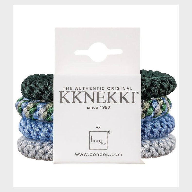 Kknekki H�relastikker - 4-pak - Grey/Blue/Green