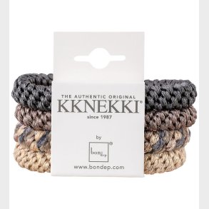 Kknekki H�relastikker - 4-pak - Beige/Brown/Black
