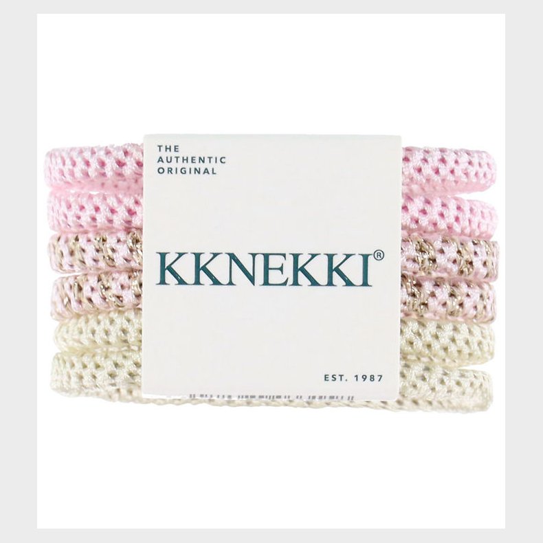 Kknekki H�relastikker - Slim - 6-pak - Pink/White