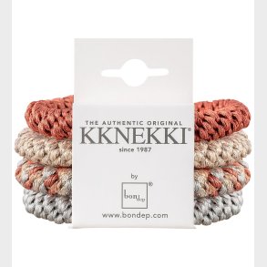 Kknekki H�relastikker - 4-pak - Grey/Red/Beige
