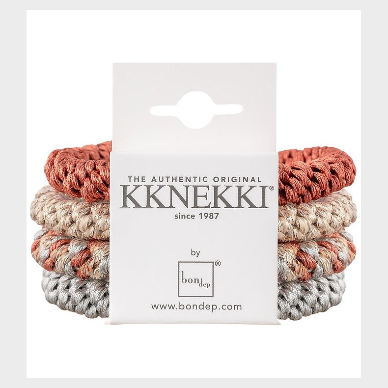Kknekki H�relastikker - 4-pak - Grey/Red/Beige