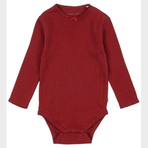 Konges Sljd Body l/ - Minnie - Red Dahlia m. Hulmnster