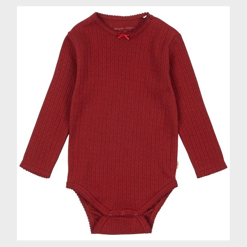 Konges Sljd Body l/ - Minnie - Red Dahlia m. Hulmnster