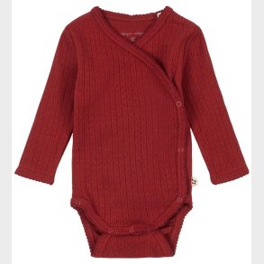 Konges Sljd Sl-om Body l/ - Minnie Newborn - Red Dahlia m. Hu