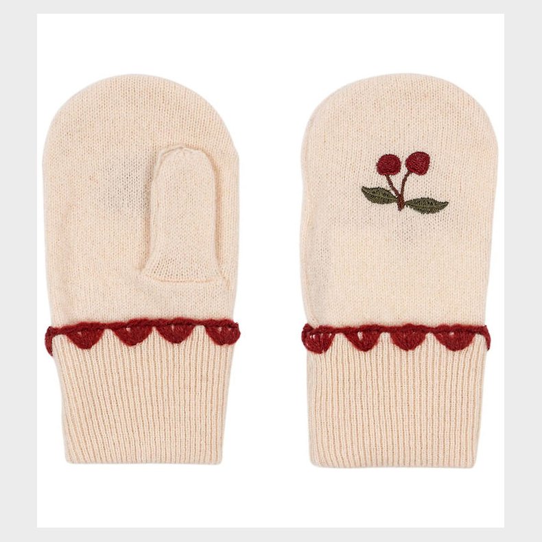 Konges Sljd Luffer - Uld - Belou - Off White m. Kirsebr