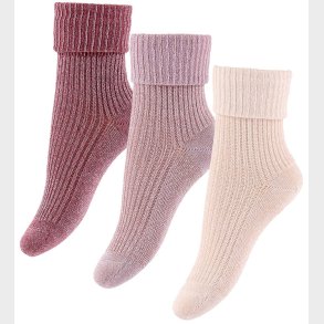 MP Strmper - 3-pak - Ida Glitter - Maroon