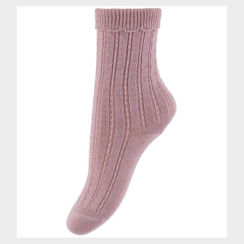 MP Strmper - Rib - Uld - Saga - Woodrose