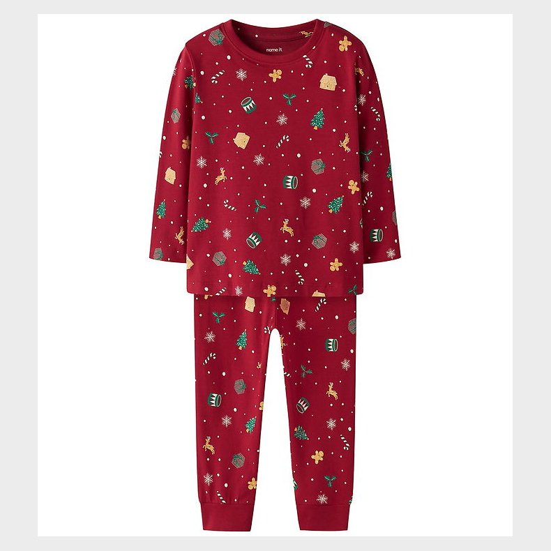 Name It Nattj - NmnVismas - Jester Red/Xmas AOP Red