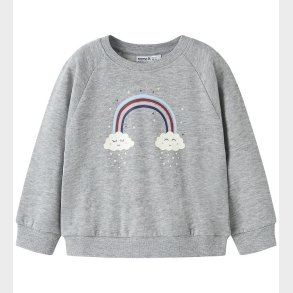 Name It Sweatshirt - NmfVenus - Grey Melange/Rainbow Clouds