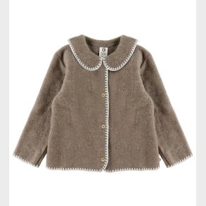 M�sli Cardigan - Uldfleece - Brown Melange