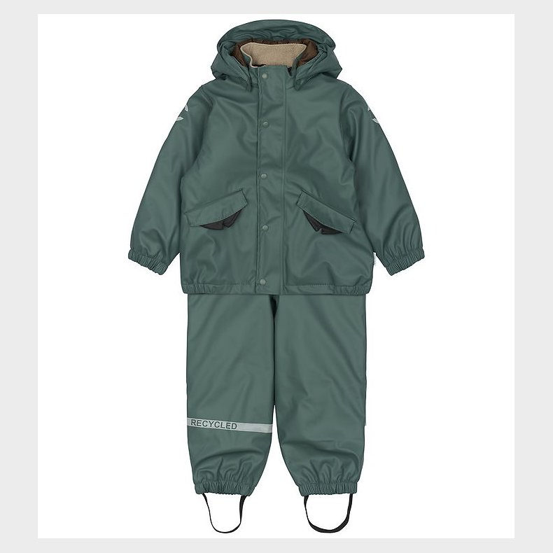 Mikk-Line Regntj m. Seler - PU - Balsam Green