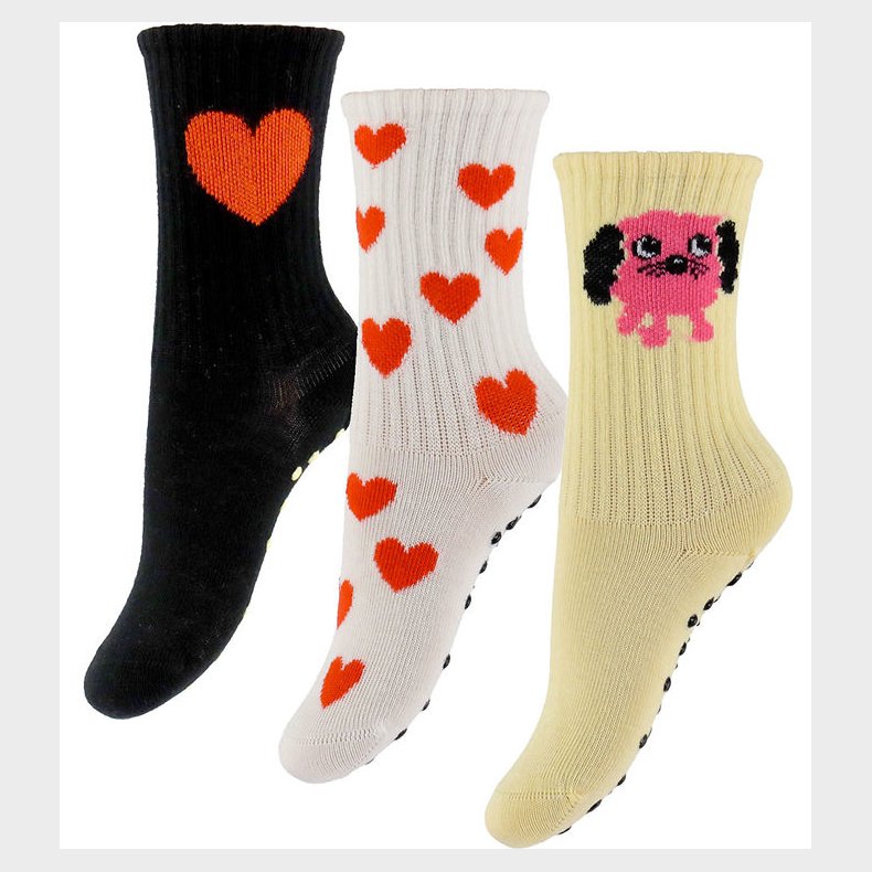 Mini Rodini Strmper - 3-pak - Doggie - Multi