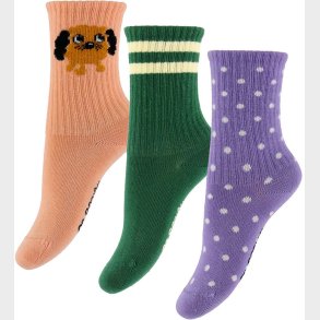 Mini Rodini Strmper - 3-pak - Doggie - Multi