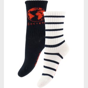 Mini Rodini Strmper - 2-pak - Society - Bl