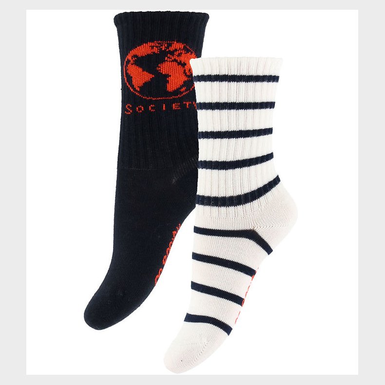 Mini Rodini Strmper - 2-pak - Society - Bl