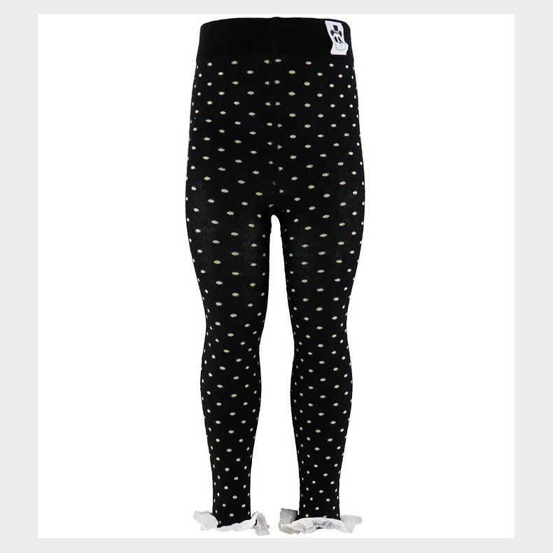 Mini Rodini Leggings - Polka Dot Lace - Sort