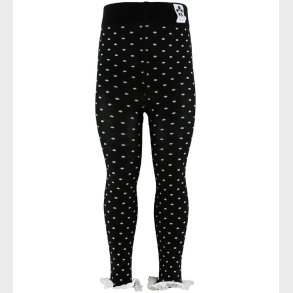 Mini Rodini Leggings - Polka Dot Lace - Sort