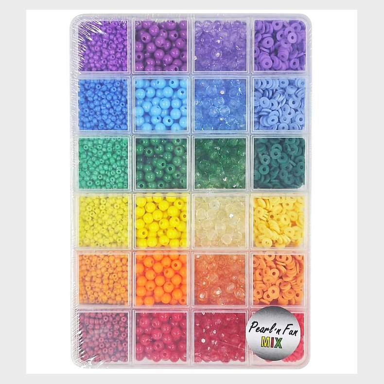 Pearl N Fun Perler - Smykkes�t - Regnbuefarver