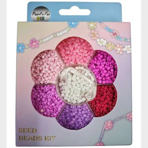 Pearl N Fun Perler - Glasperlemix - Pink/Lilla/Hvid