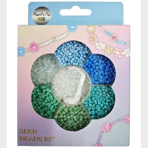 Pearl N Fun - Perler - Glasperlemix - Bl�/Gr�n/Klar