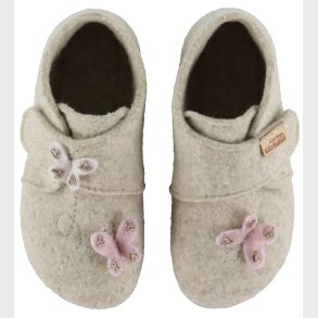 Living Kitzbhel Hjemmesko - Uld - Sissi Schmetterling - Oat Mil