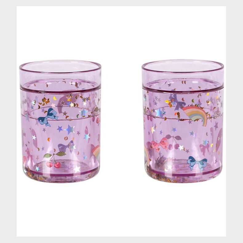 Konges Sljd Glitterkopper - 2-pak - Rainbow Twinkle